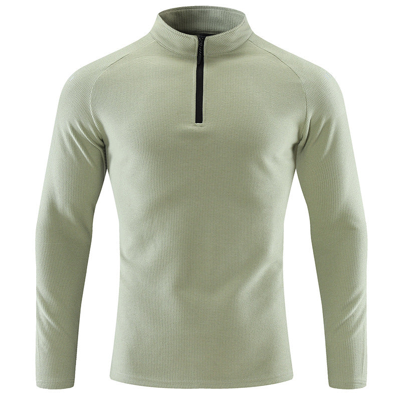 Men's functional sweater with short zipper Lisslune