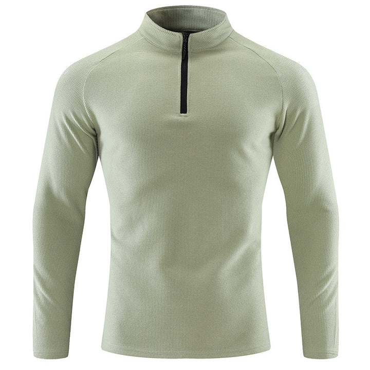 Men's functional sweater with short zipper Lisslune