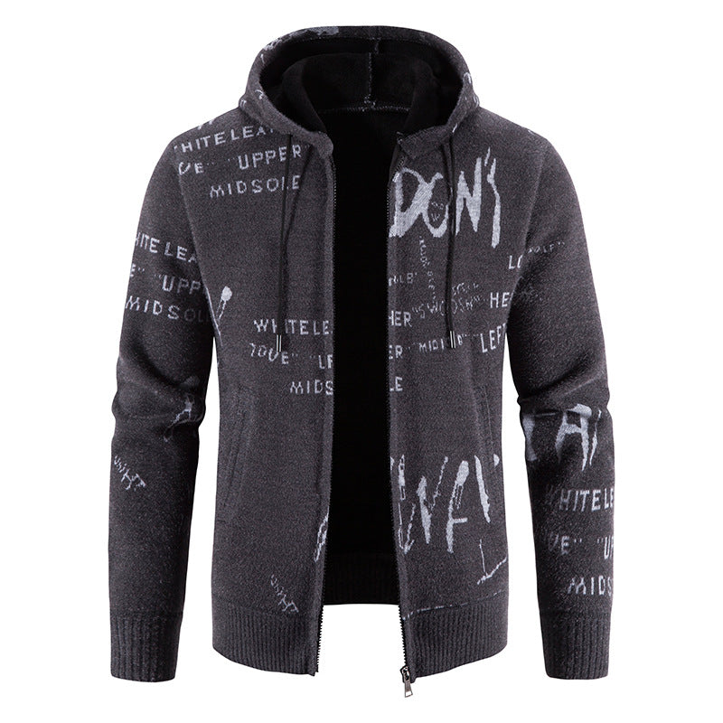 Men's stylish hoodie jacket with creative print Lisslune
