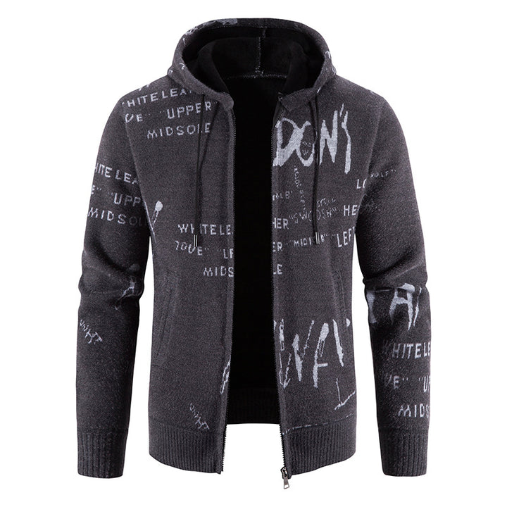Men's stylish hoodie jacket with creative print Lisslune