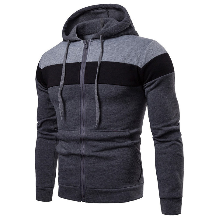 Men's Fashion Hoodie Jacket with Color Block Design Lisslune
