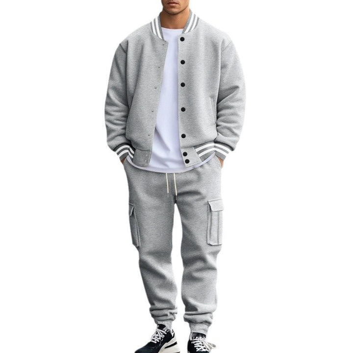 Men's sporty tracksuit with functional pockets and elastic waistband Lisslune