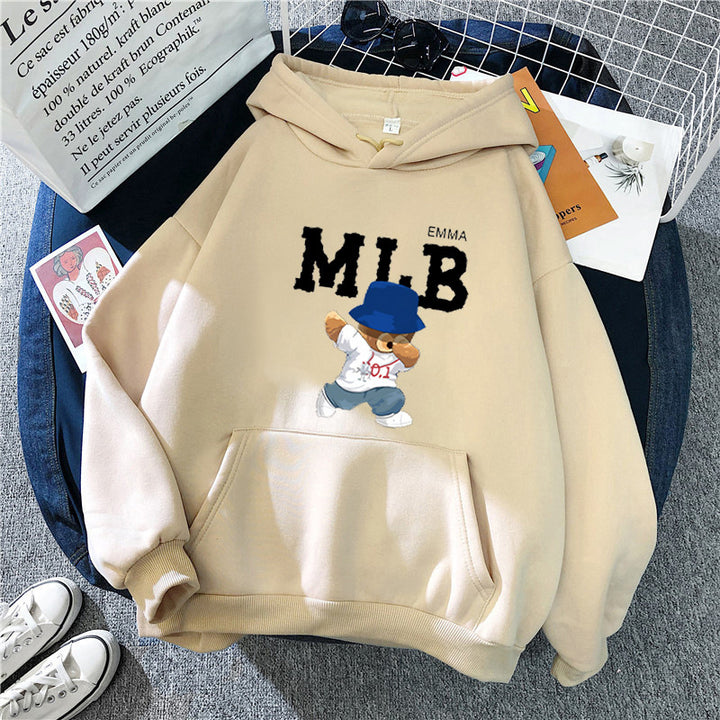 Women's hoodie with creative animal and script design Lisslune