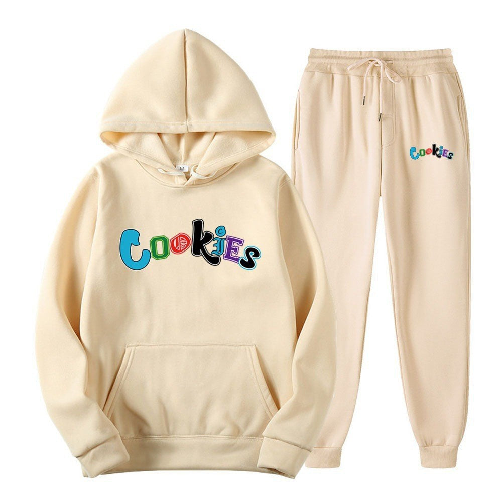 Women's Hoodie and Jogging Pants Set with Colorful Graphic Print Lisslune