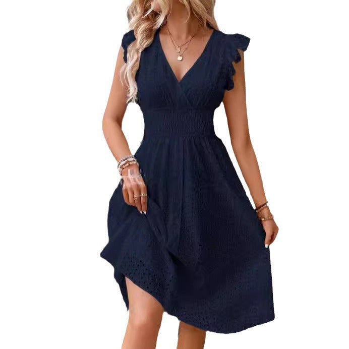 Women’s summer dress with elegant lace sleeves Lisslune