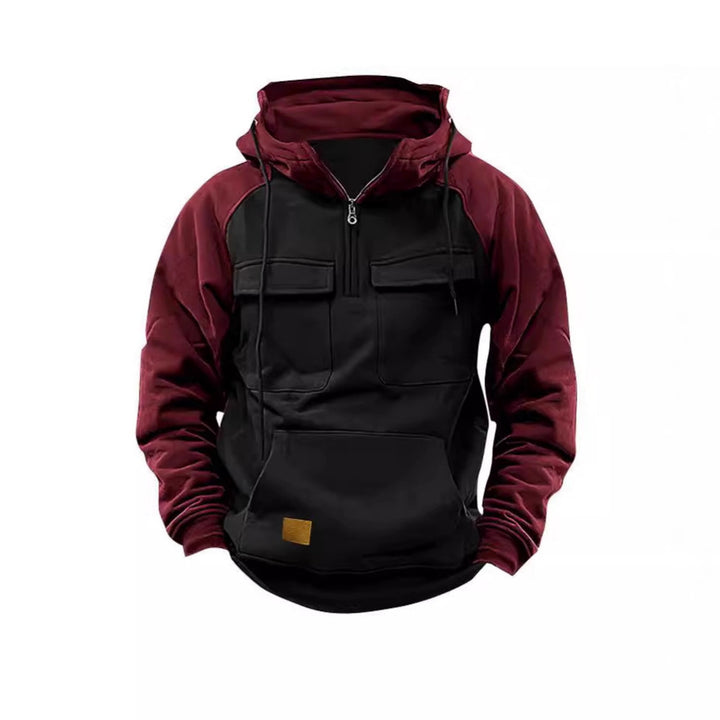 Men's Functional Hoodie with Practical Pockets and Innovative Design Lisslune