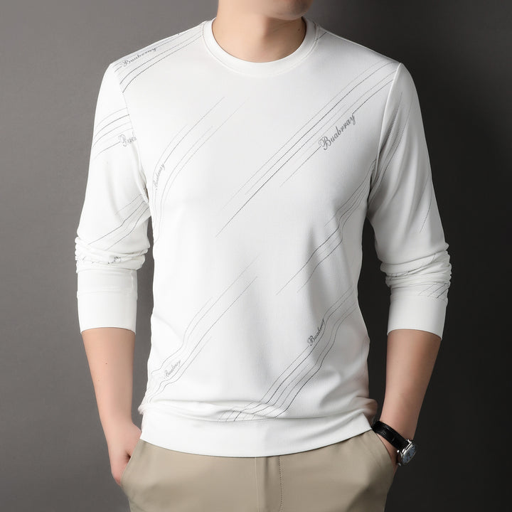 Men's sporty long-sleeve shirt with modern textured design Lisslune