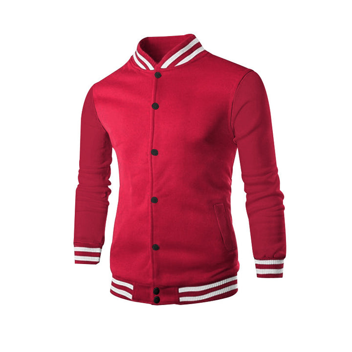 Men's Sporty College Jacket with Fashionable Collar Lisslune