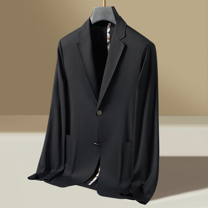 Men's Chic and Lightweight Blazer with Textured Fabric Lisslune