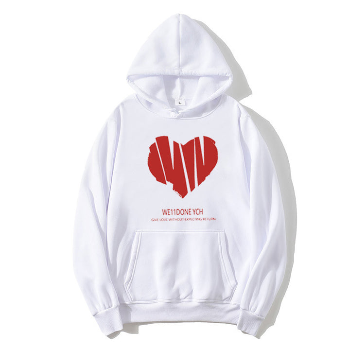 Women’s hoodie with creative heart design and stylish lettering Lisslune