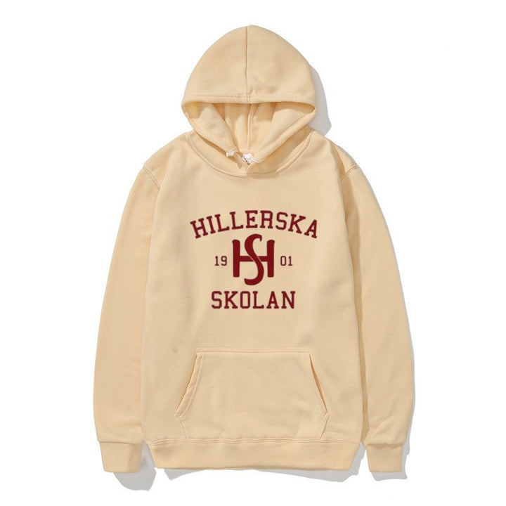 Women's hooded sweatshirt with classic school motif and cozy inner lining Lisslune