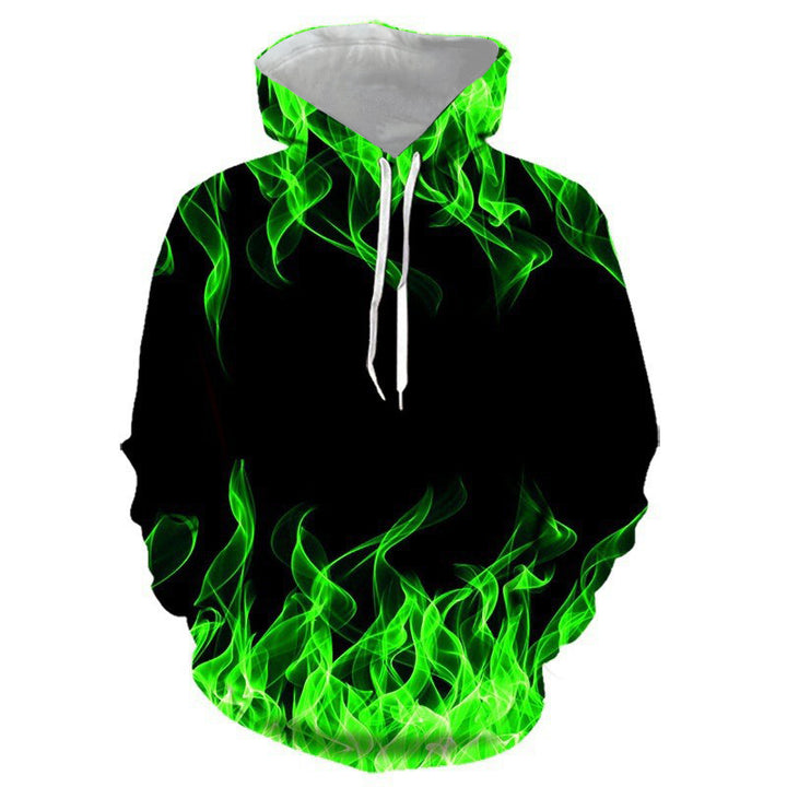 Unisex hoodie with eye-catching flame motif Lisslune