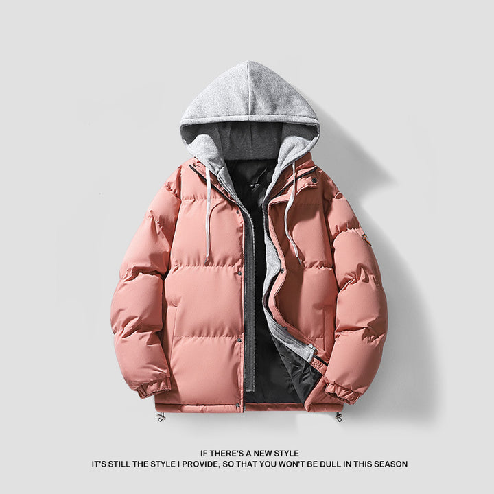 Men's quilted winter jacket with detachable hood and inner lining Lisslune