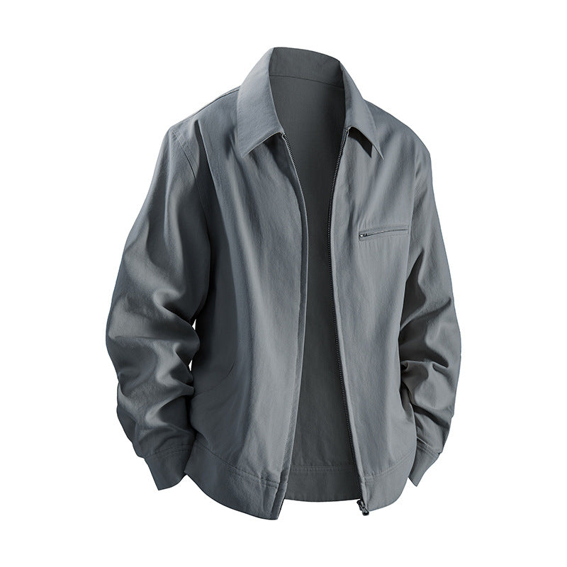 Men's casual transitional jacket with practical pockets and modern cut Lisslune