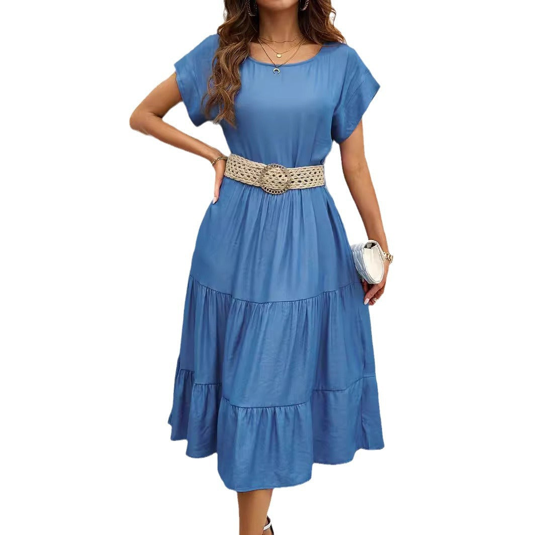 Women's casual midi dress with voluminous skirt and loose fit Lisslune
