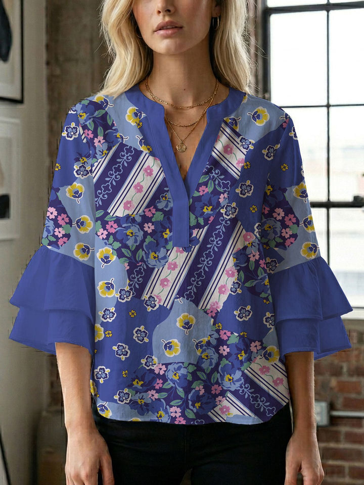 Ladies blouse with beautiful floral design Lisslune