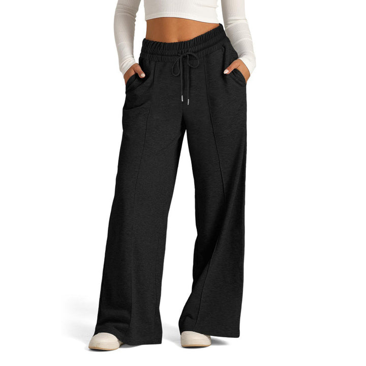 Women’s wide jogging pants with elastic waistband and side pockets Lisslune