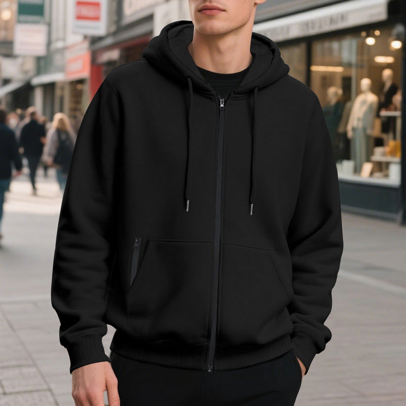 Men's zip hoodie with comfortable pockets and soft inner lining Lisslune