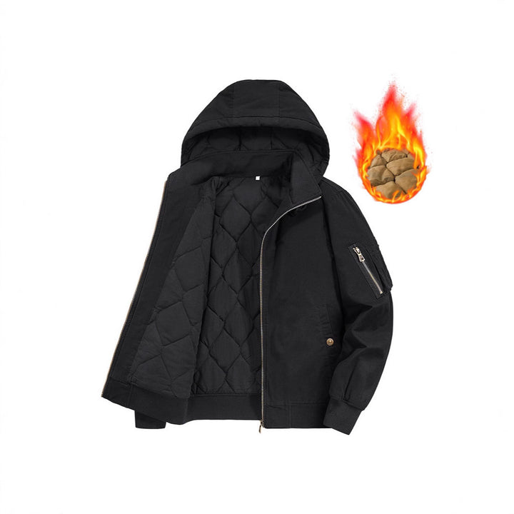 Men's winter jacket with removable hood Lisslune