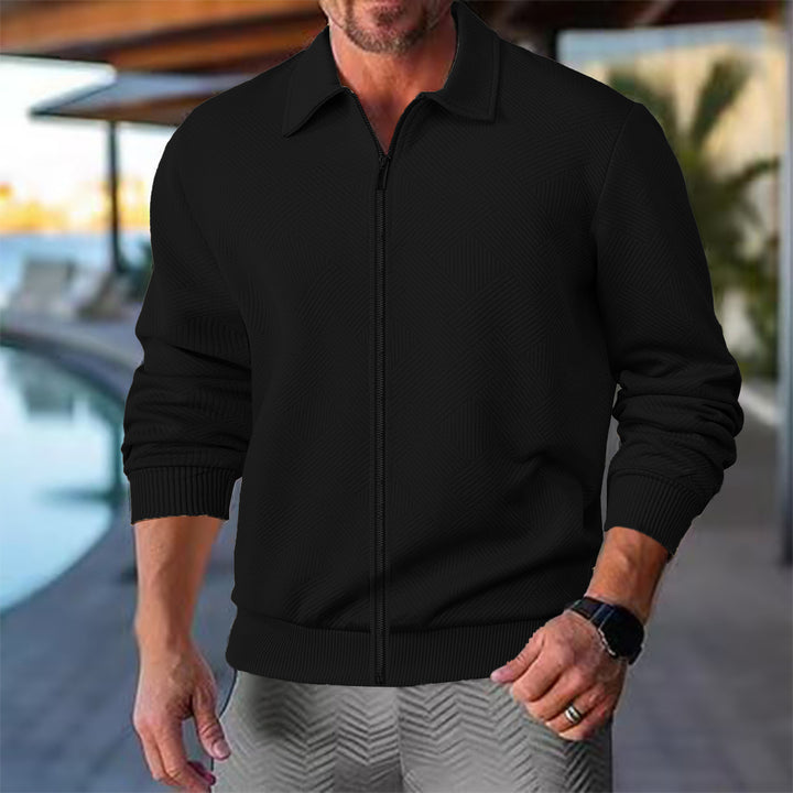 Men's Lightweight Casual Jacket with Textured Design Lisslune