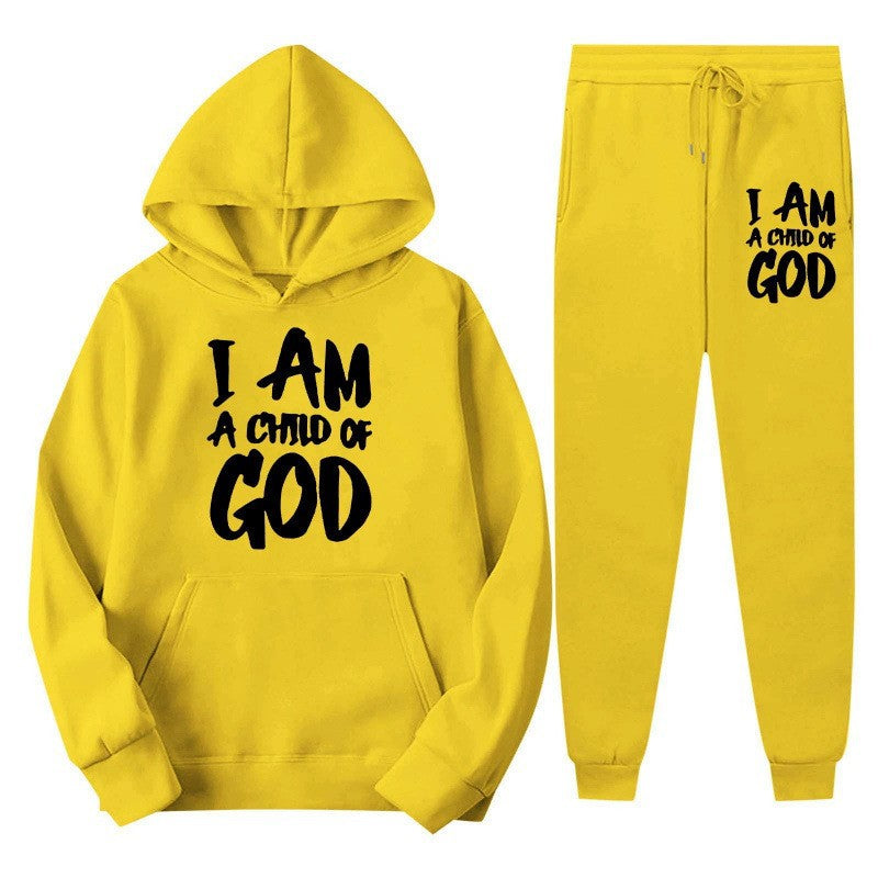 Women's hoodie sweatshirt with urban lettering and comfortable pants Lisslune
