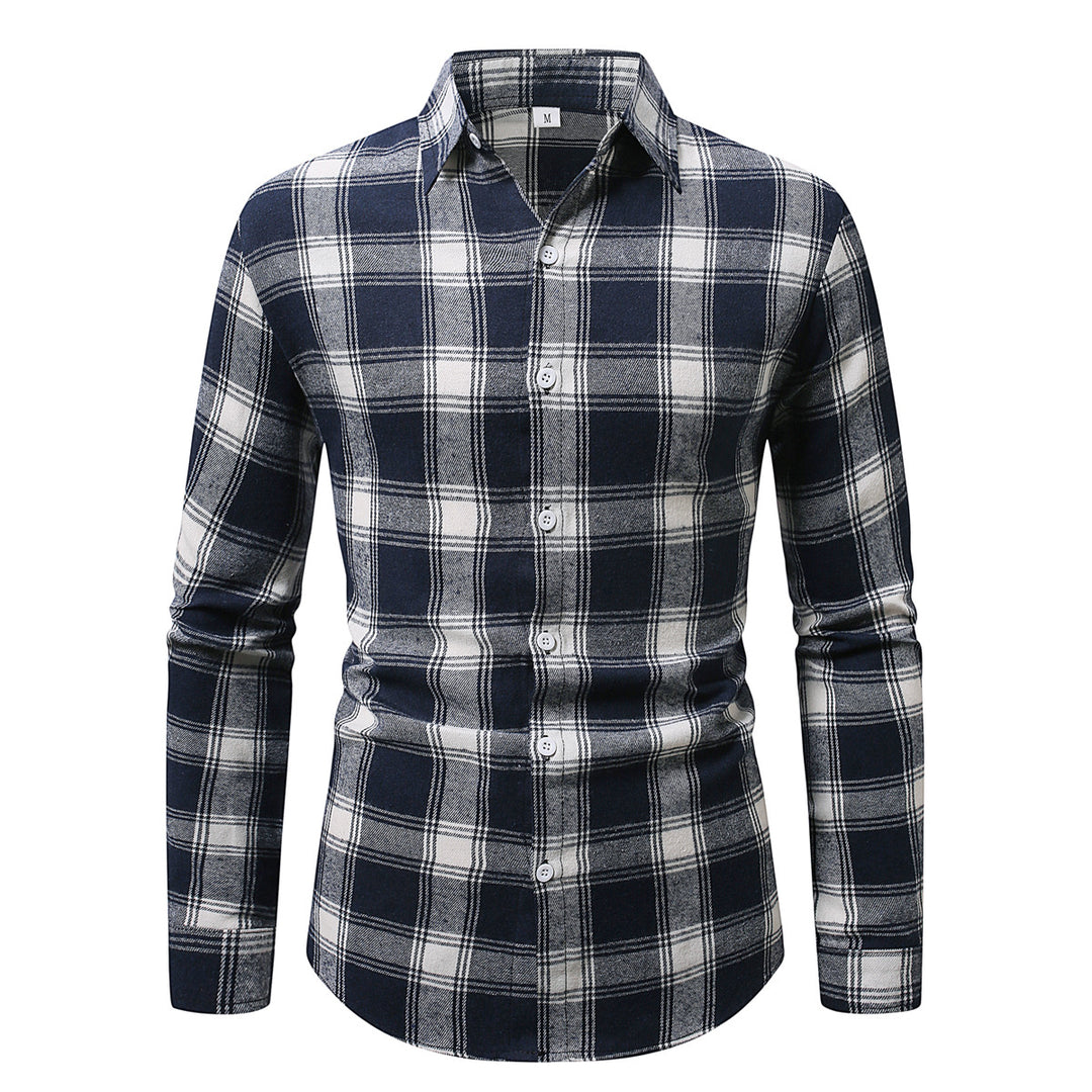 Men's flannel shirt with classic check pattern Lisslune