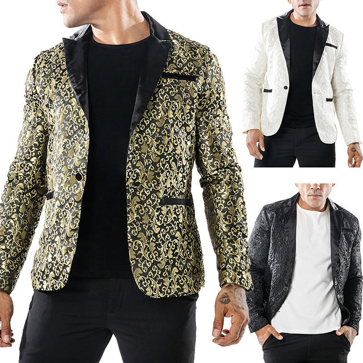 Men's elegant sequin brocade blazer Lisslune
