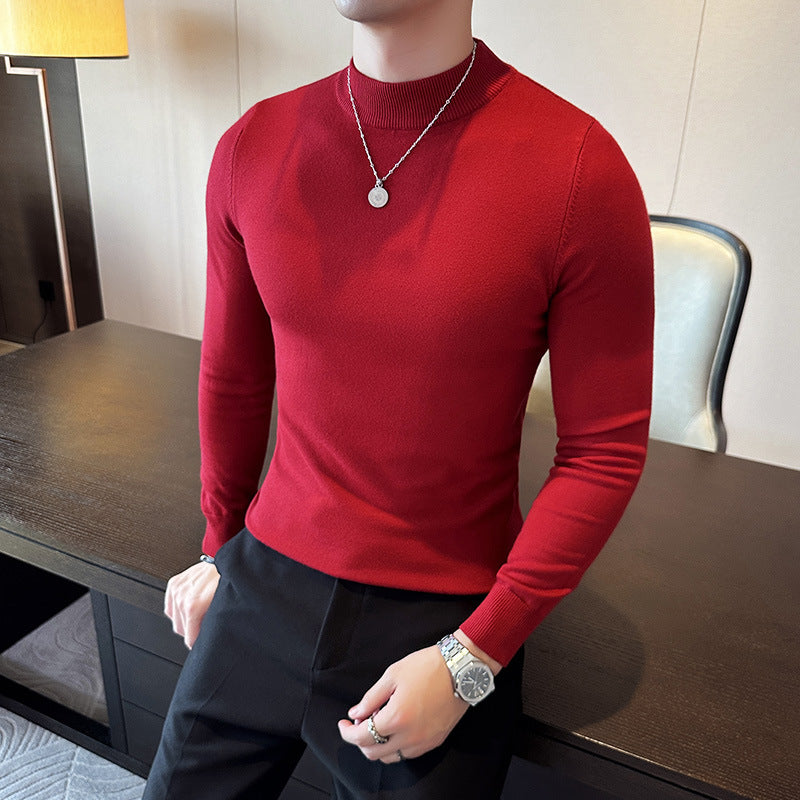 Men's stylish sweater with high collar and elegant fit Lisslune