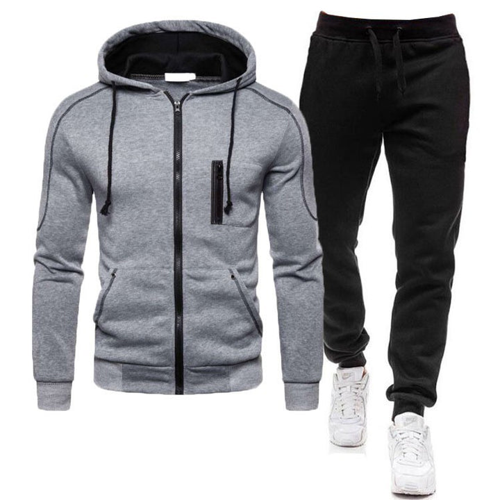 Men's tracksuit with functional zippered pockets and breathable fabric Lisslune