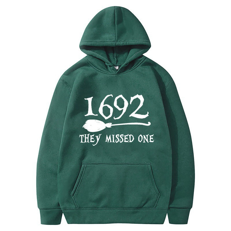 Women’s hooded sweatshirt with creative Halloween motif and loose fit Lisslune