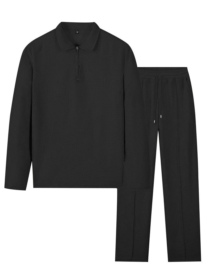 Men's sporty tracksuit with textured outer material and practical zip pockets Lisslune