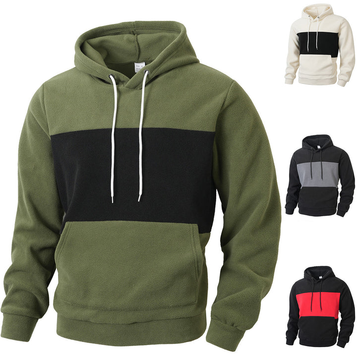 Men's fleece hoodie with innovative design Lisslune
