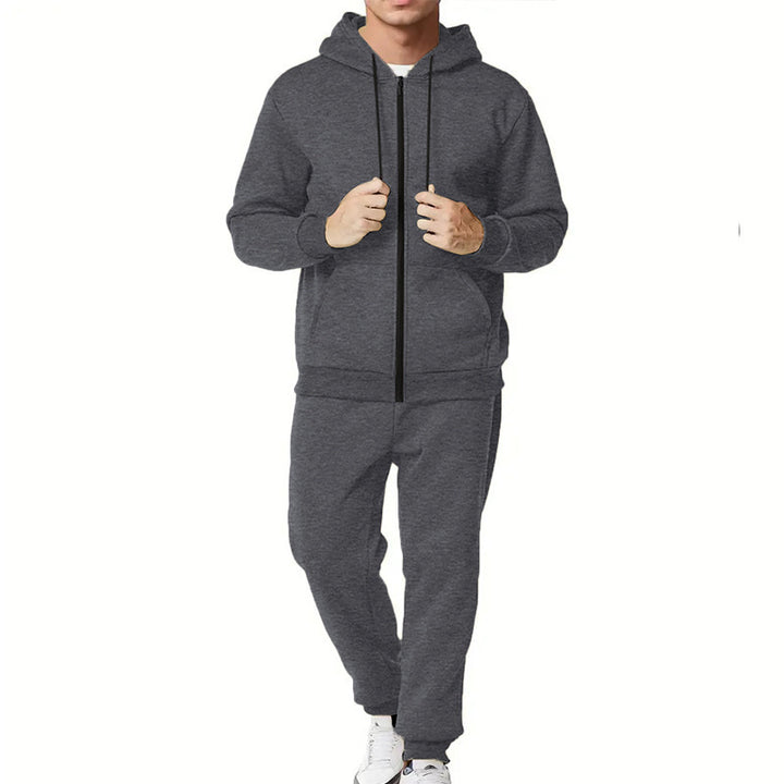 Men's sporty hoodie and jogger set with practical pockets and breathable materials Lisslune
