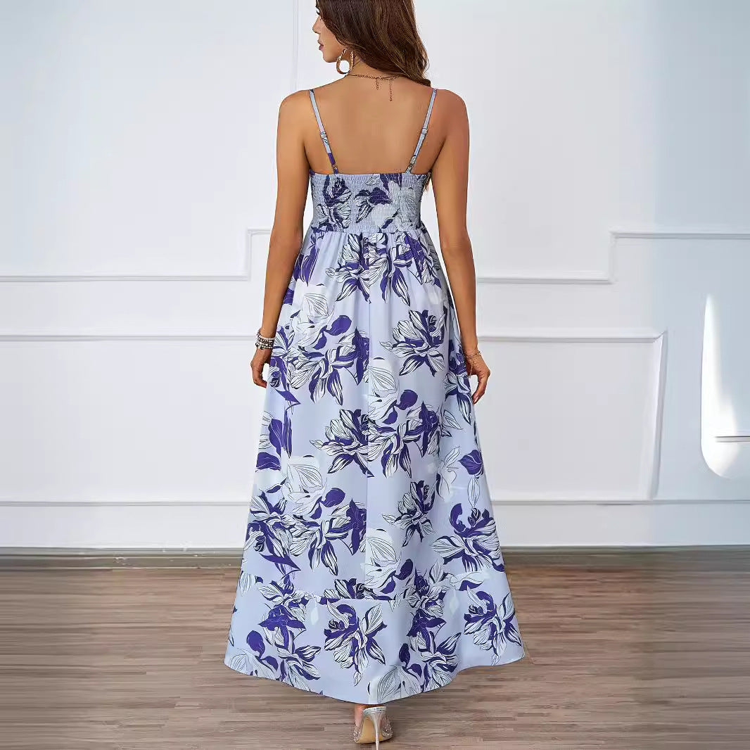 Women’s maxi dress with modern graphic print and loose fit Lisslune
