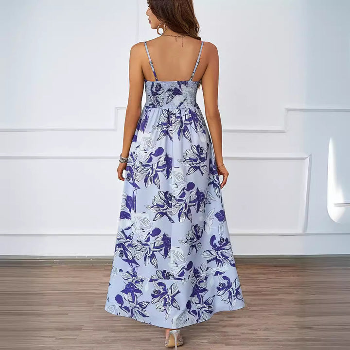 Women’s maxi dress with modern graphic print and loose fit Lisslune