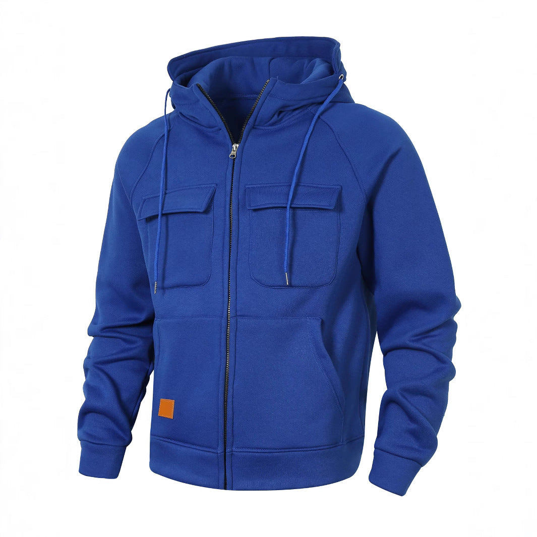 Men's hoodie jacket with functional pockets and high-quality material Lisslune