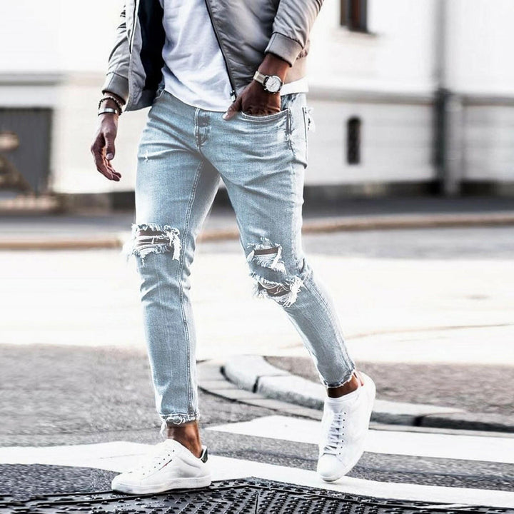 Herren Destroyed Jeans mit modernen Distressed-Effekten Lisslune