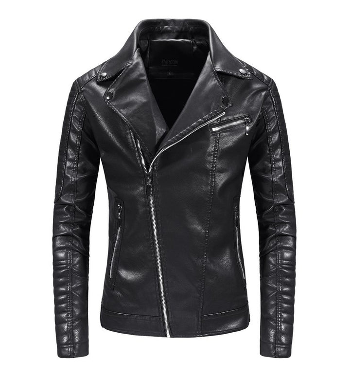 Men's stylish biker jacket made of synthetic leather Lisslune