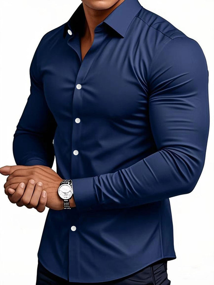 Men's long-sleeve shirt with a fitted silhouette and elegant collar Lisslune