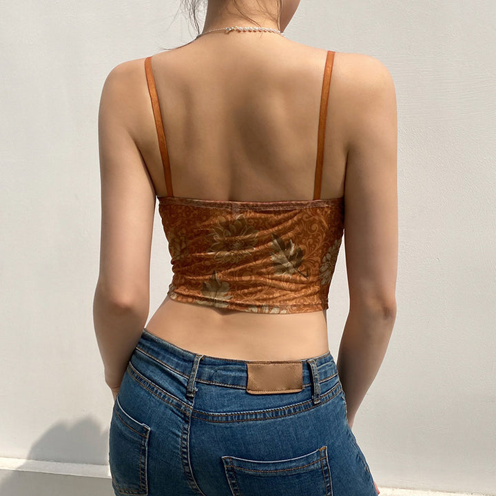 Ladies lace corset top with floral design and sophisticated cut Lisslune