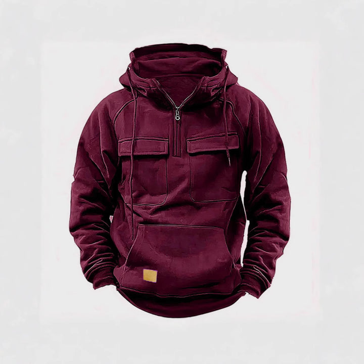 Men's sporty hoodie in utility style with practical pockets Lisslune