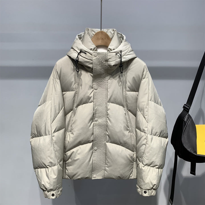 Men's Padded Jacket with Adjustable Hood Design Lisslune