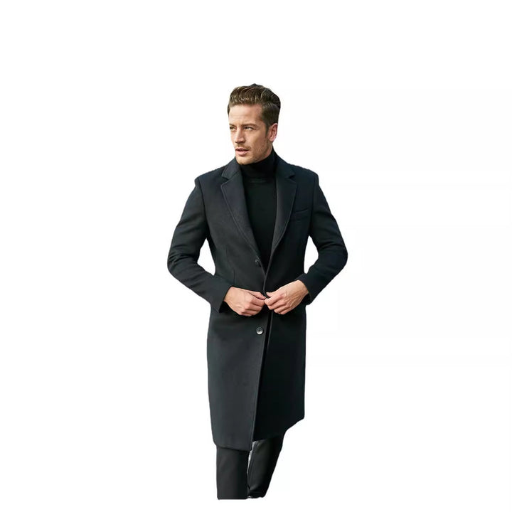 Men's elegant coat with textured fabric and modern accents Lisslune