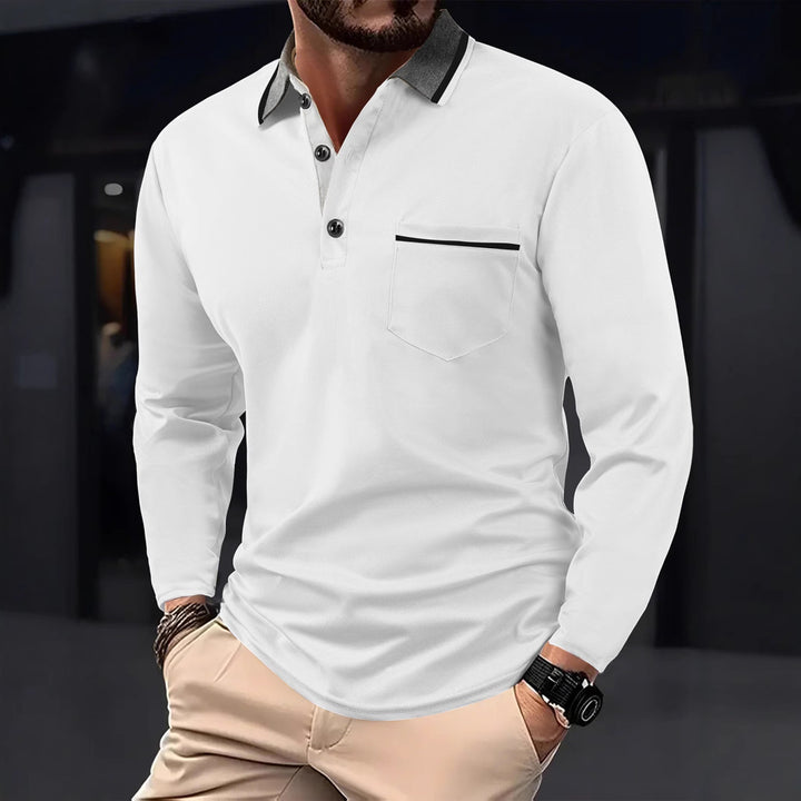 Men's polo shirt with modern color and collar contrast Lisslune