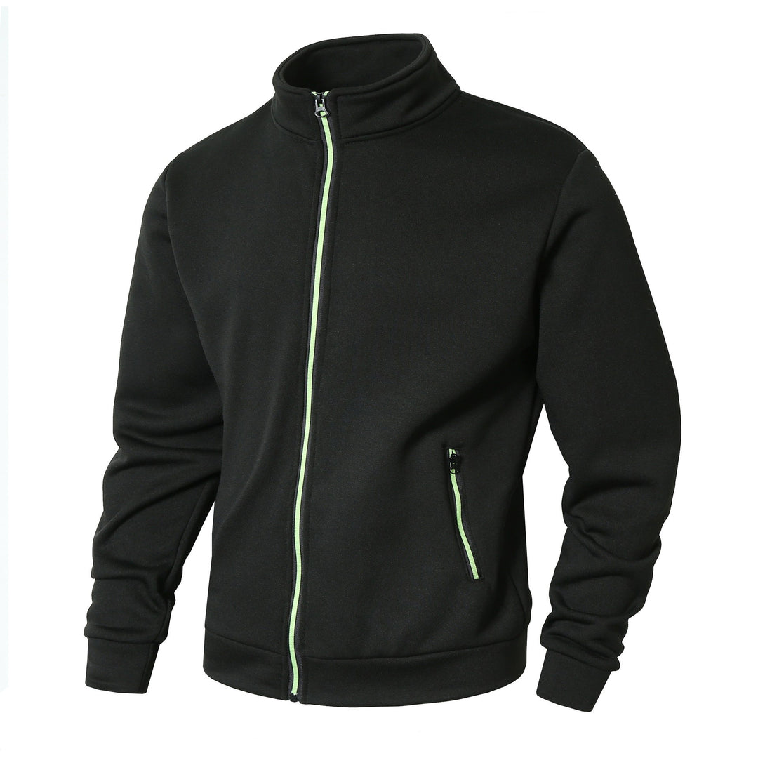 Men's fleece jacket with high collar and zipper Lisslune