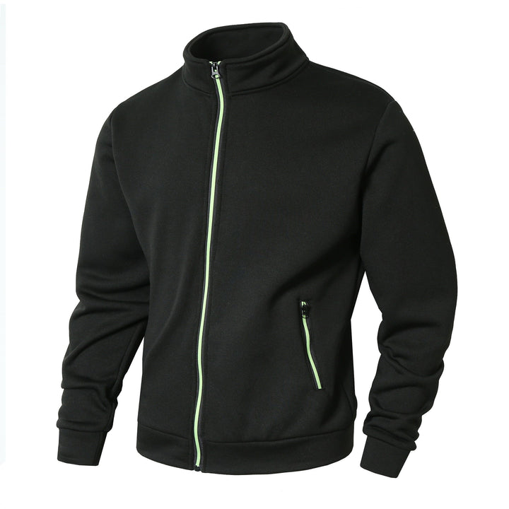 Men's fleece jacket with high collar and zipper Lisslune