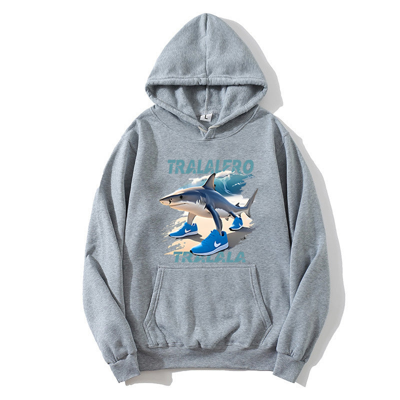 Women's hoodie with funny shark motif and graphic elements Lisslune