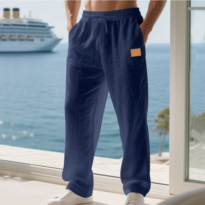 Men's comfortable and airy summer pants made of lightweight linen material Lisslune