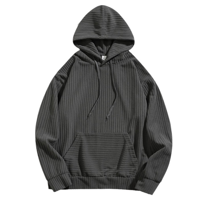 Men's casual hoodie with ribbed design and practical pockets Lisslune