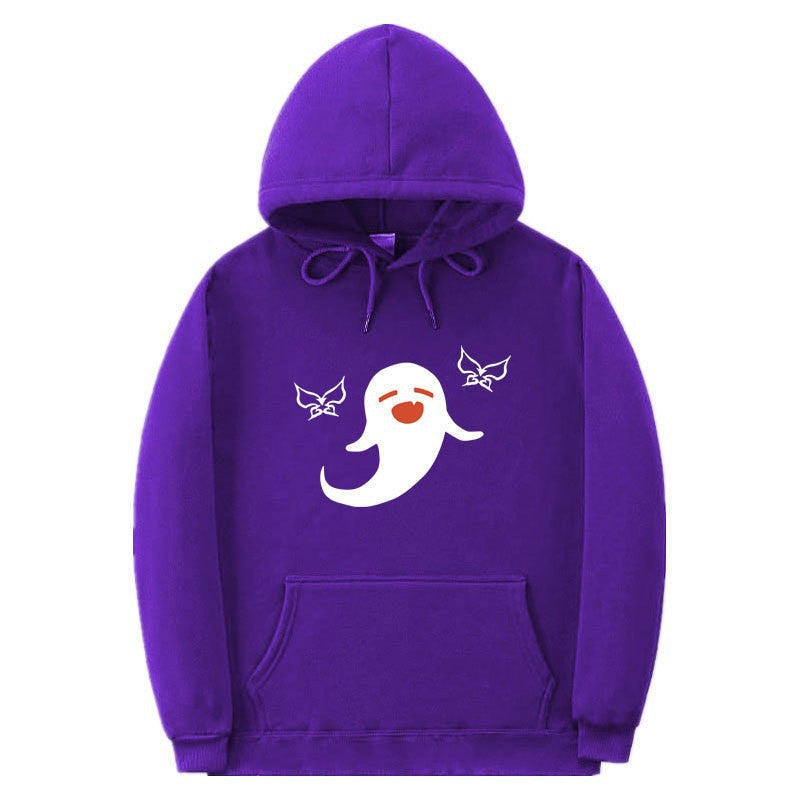 Women's Hoodie with Playful Ghost Design Lisslune